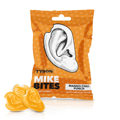 Tyson 2.0 Mike's Bites Mango Chili Punch Cannabis Gummies Knockout flavor